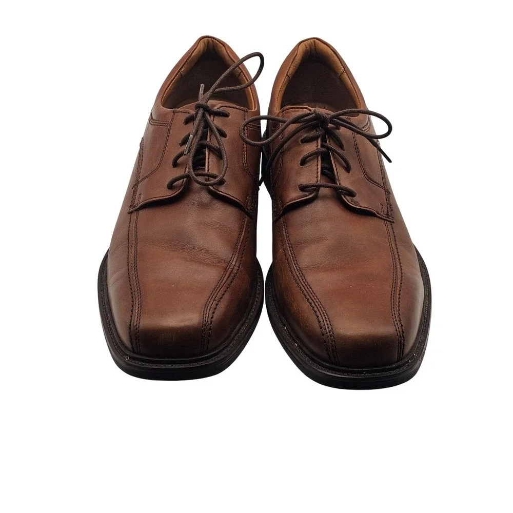 Johnston & Murphy Tabor Run Off Lace Up 11 Tan Calfskin Leather Business Classic